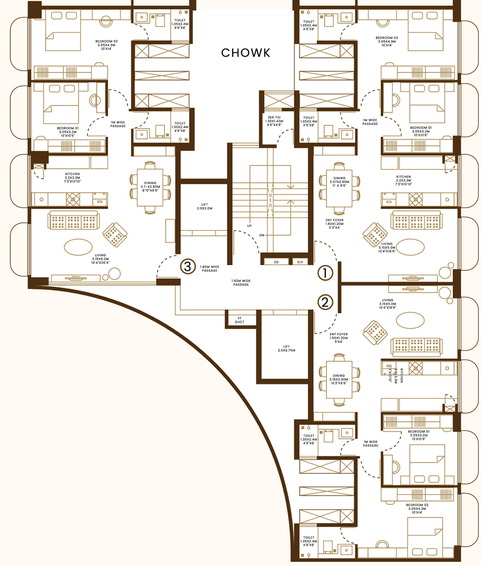 Floor Plan of KBK Crest Oaks in Andheri East, Mumbai - Image 101168