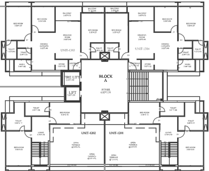 Floor Plan of Vision Ventilla in Kudasan, Gandhinagar - Image 101355