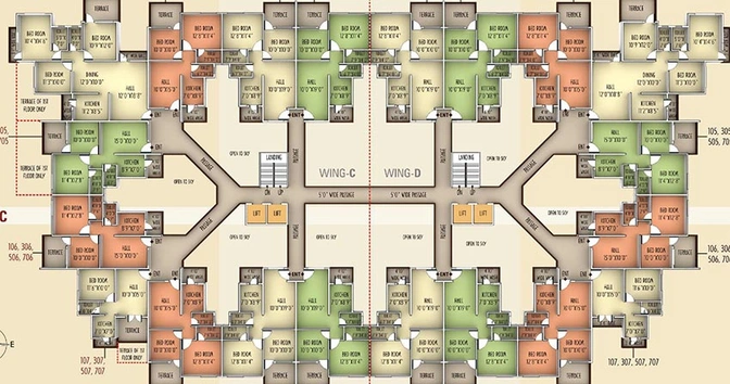Floor Plan of Shri Swami Puram Phase 2 in Wardha Road, Nagpur - Image 160887