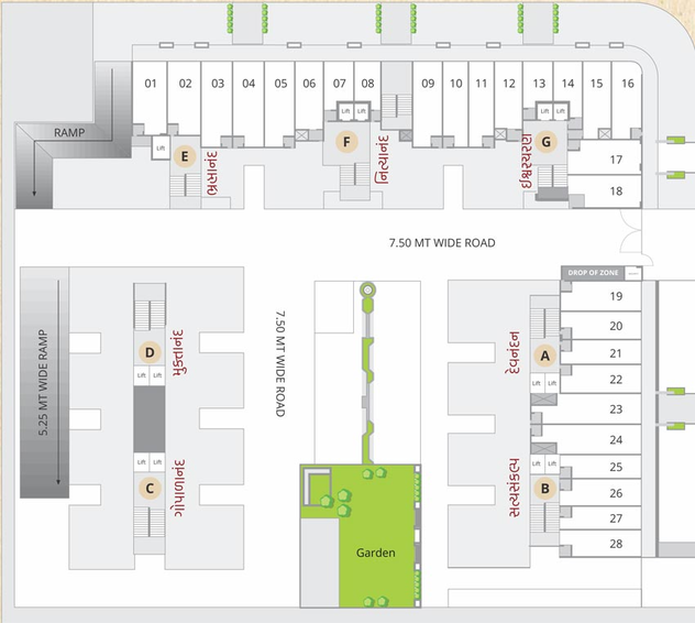 Master Plan of Dev Aashish Divine 2 in Vatva, Ahmedabad - Image 101145
