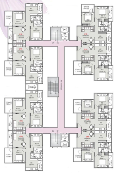 Floor Plan of Atharva Nagari 2 in Besa, Nagpur - Image 160152