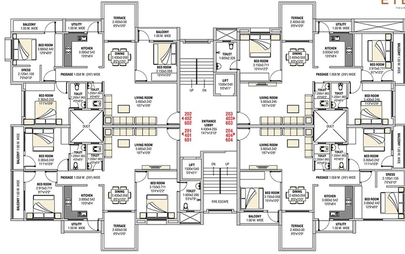 Floor Plan of Lifestyle Pioneer Eternity in Jaripatka, Nagpur - Image 160707