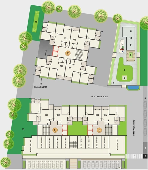 Master Plan of Dev Aashish Pride & Plaza in Nava Naroda, Ahmedabad - Image 101403