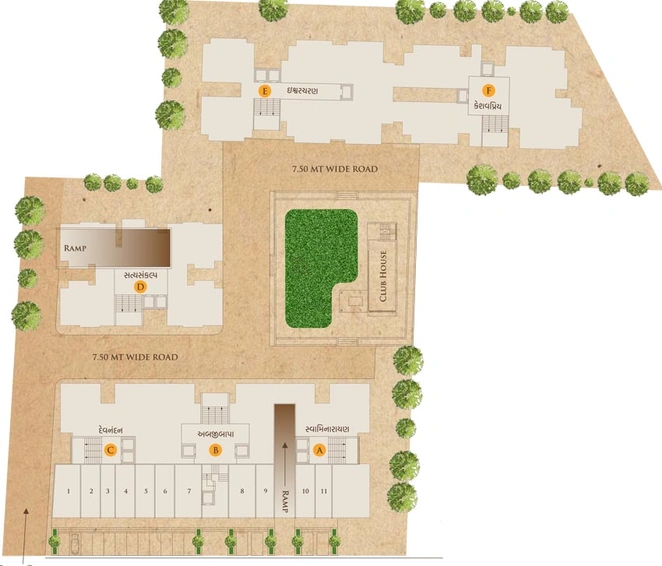 Master Plan of Dev Aashish Sky in Nava Naroda, Ahmedabad - Image 101189
