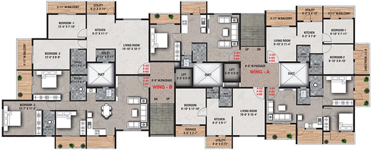 Floor Plan of Krishnai Galaxy in Indira Nagar, Nashik - Image 165215