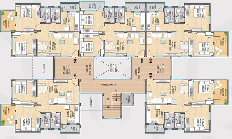 Floor Plan of Swami Pride in Hazaripahad, Nagpur - Image 167220