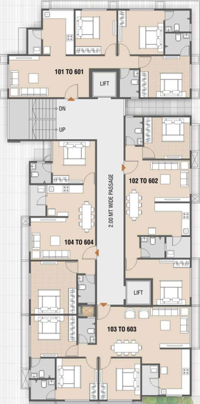 Floor Plan of Keshav Akshar Luxuria in Ghuma, Ahmedabad - Image 101420
