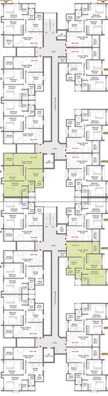 Floor Plan of LG Greenfield 3 in Wanadongri, Nagpur - Image 160220