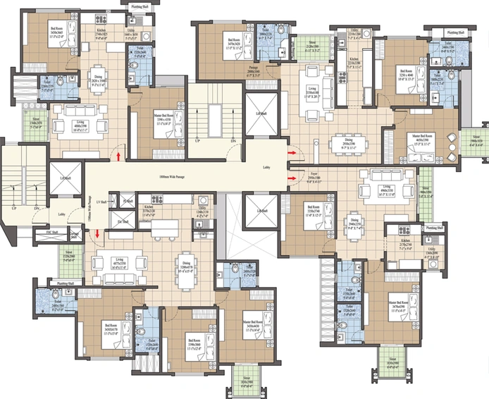 Floor Plan of Navami Landmaark in Rajarajeshwari Nagar, Bangalore - Image 101371
