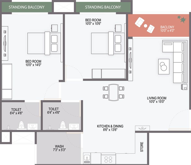 2 BHK Flat in SP Epitome in Shela, Ahmedabad - Image 690913