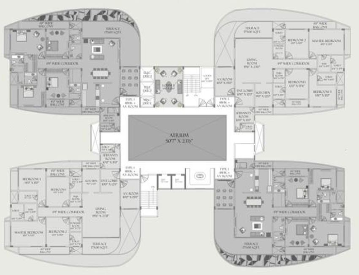 Floor Plan of Renuka Rivera in Anandvalli, Nashik - Image 165252