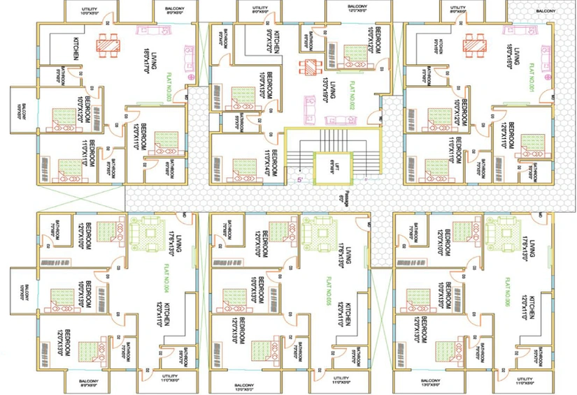 Floor Plan of Promax Dreamville Home in Hennur Road, Bangalore - Image 101434