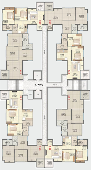 Floor Plan of Roongta Horizon in Govind Nagar, Nashik - Image 165051