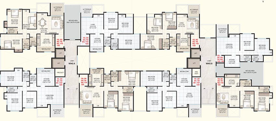 Floor Plan of Roongta Imperia in Govind Nagar, Nashik - Image 165263