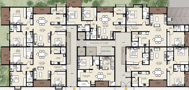 Floor Plan of SP Serenity in Mahalakshmi Layout, Bangalore - Image 101556