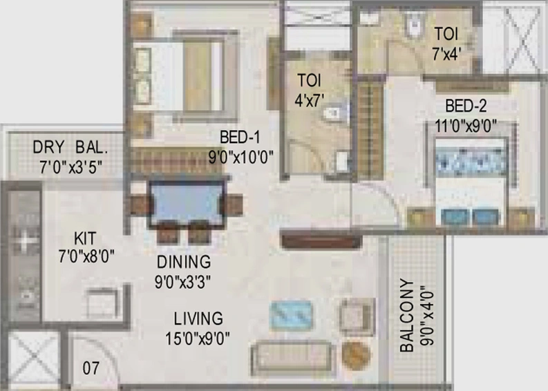 2 BHK Flat in Sairama Autograph in Panvel, Navi Mumbai - Image 465780