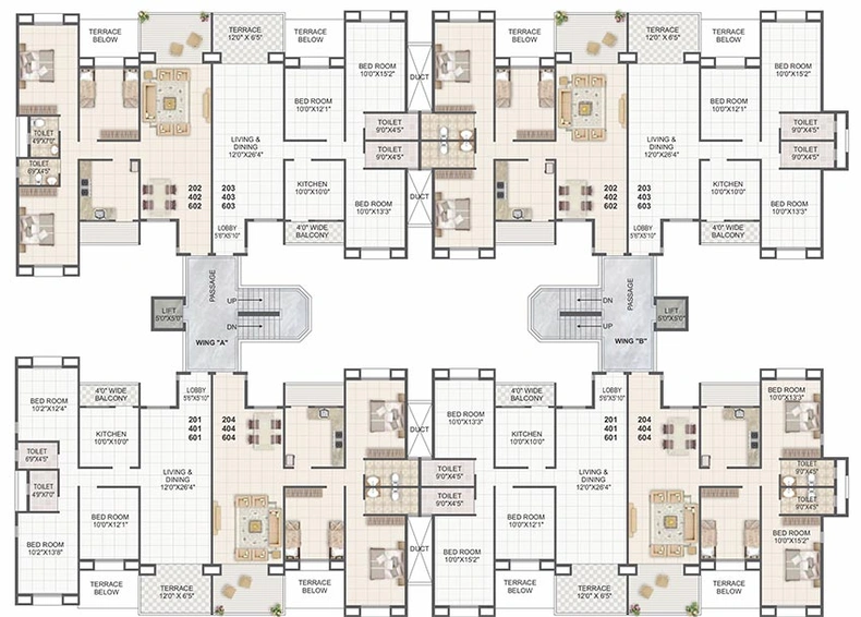 Floor Plan of Talware Blue Haven in Gangapur Road, Nashik - Image 165087