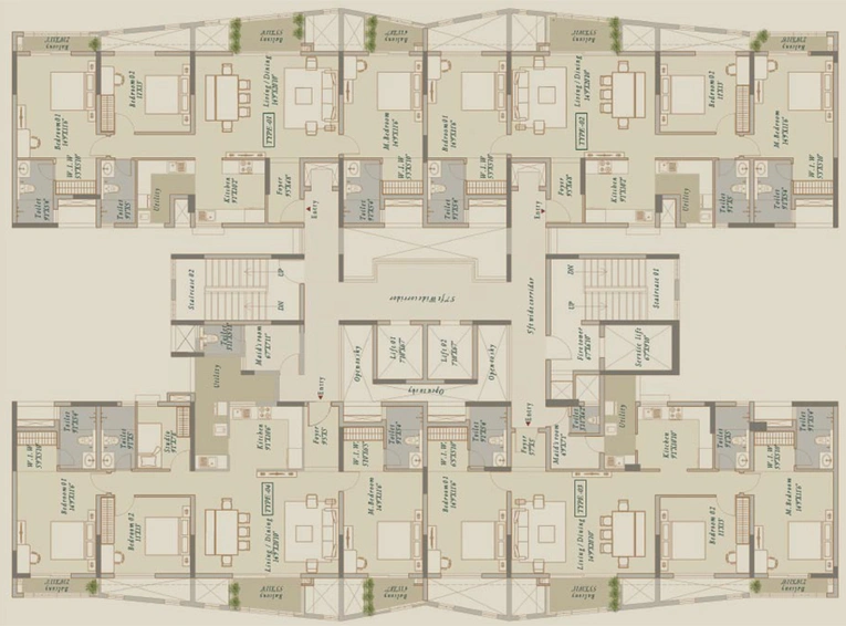 Floor Plan of Vista Spaces Okas in Yelahanka, Bangalore - Image 101711