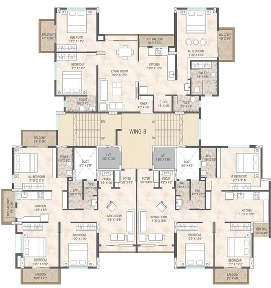 Floor Plan of Navkar Nxt in Dwarka, Nashik - Image 163994