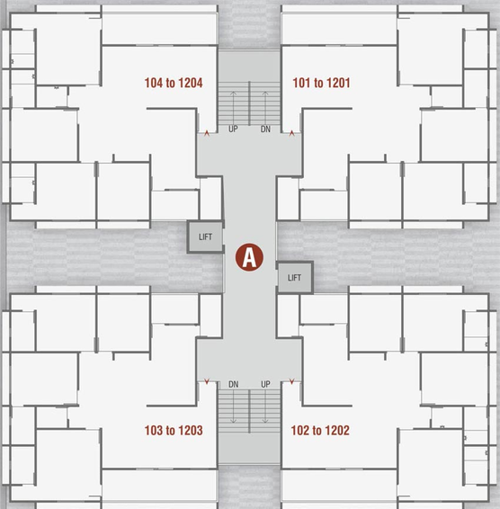 Floor Plan of Vedant The Fortune in Nava Naroda, Ahmedabad - Image 101747