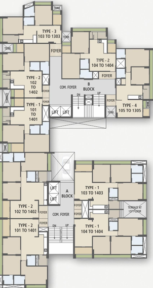 Floor Plan of VN Skyline in Nava Vadaj, Ahmedabad - Image 101607