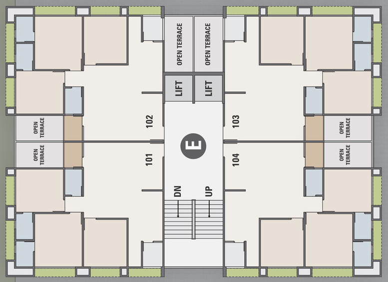 Floor Plan of Shreeji Capital Crown in Raysan, Gandhinagar - Image 101619