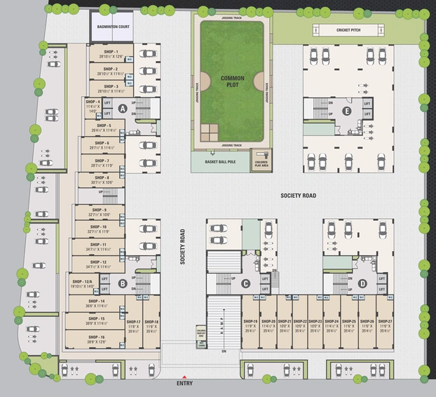 Master Plan of Shreeji Capital Crown in Raysan, Gandhinagar - Image 101620