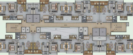 Floor Plan of Dosti Greenscapes in Hadapsar, Pune - Image 195433
