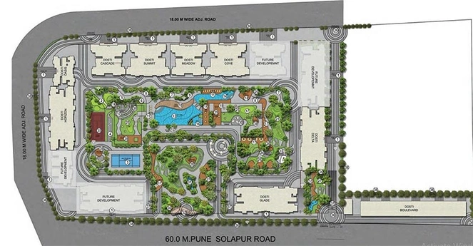 Master Plan of Dosti Greenscapes in Hadapsar, Pune - Image 195434