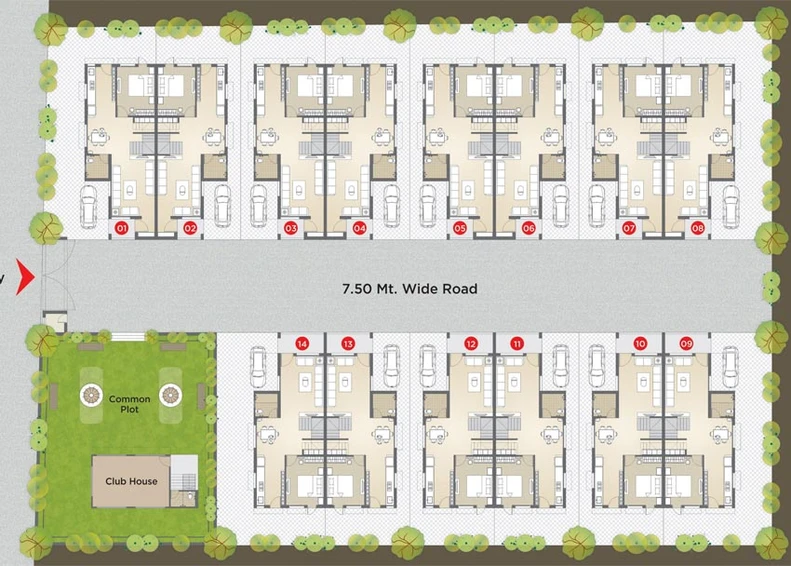 Master Plan of Gokul Yamuna Bungalows in Vastral, Ahmedabad - Image 101757