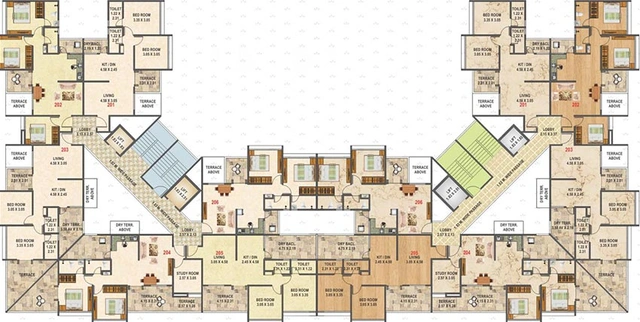 Floor Plan of Kuber Imperia in Wakad, Pune - Image 180454