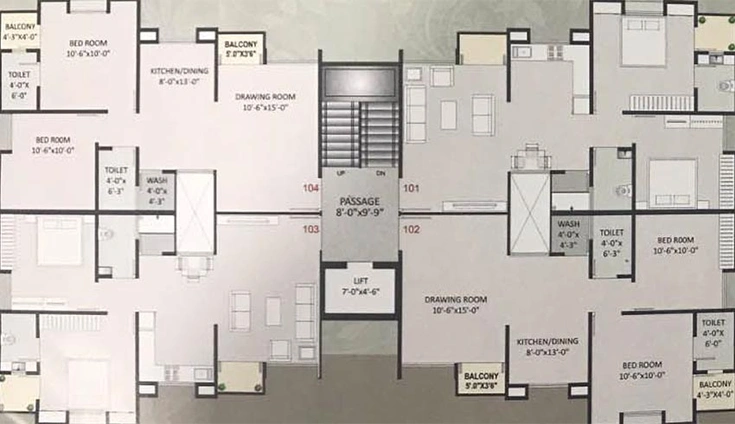 Floor Plan of Shilp Coral Woods in Tarsali, Vadodara - Image 183763