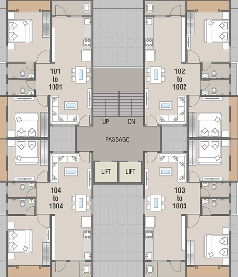 Floor Plan of Shilp Aura in Chhani, Vadodara - Image 193988