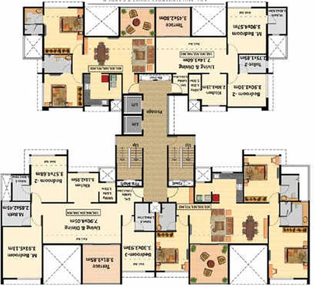 Floor Plan of Nyati Esteban 1 in Undri, Pune - Image 180537