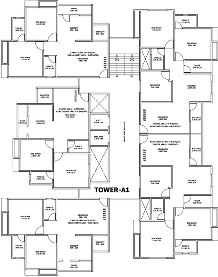 Floor Plan of Durga Aura in Gotri, Vadodara - Image 184483