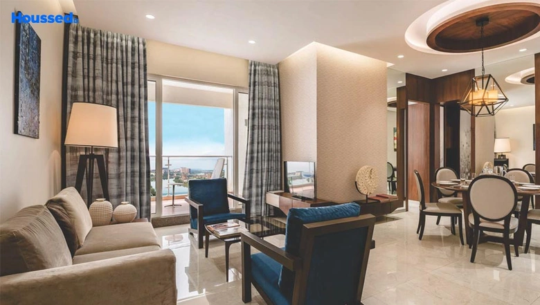 Living Room of Duville Riverdale Residences in Kharadi, Pune - Image 180311