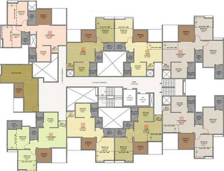 Floor Plan of Majestique City in Wagholi, Pune - Image 180478