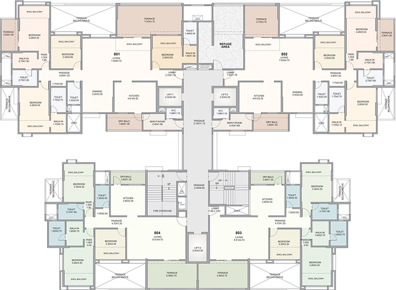 Floor Plan of Kolte Patil 24K Stargaze in Bavdhan, Pune - Image 199895