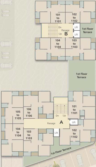 Floor Plan of Kirti Oscar Hills in Nava Naroda, Ahmedabad - Image 106373