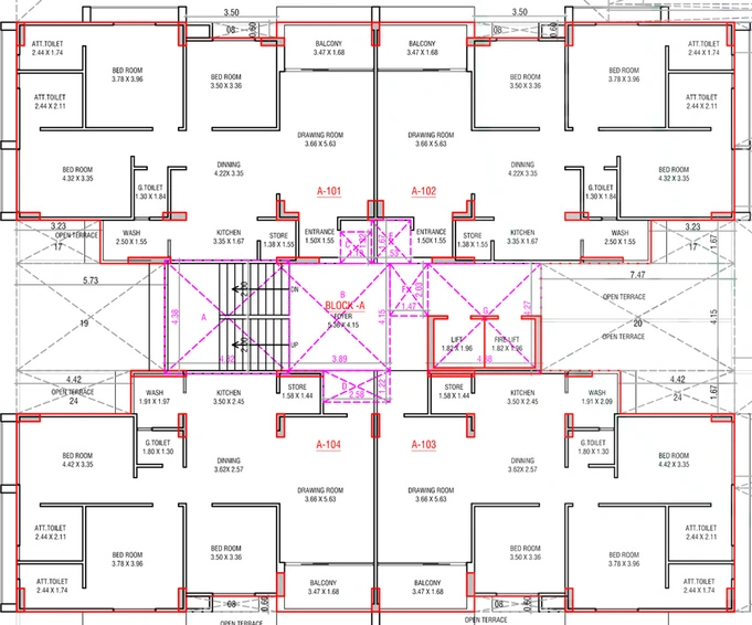 Floor Plan of Vlee Azalea in Sargasan, Gandhinagar - Image 101646