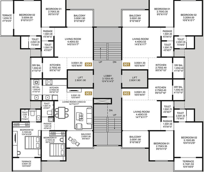 Floor Plan of Prasun Sarvam in Kharadi, Pune - Image 180550