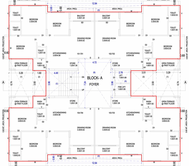Floor Plan of Shreeji River Avenue in Pethapur, Gandhinagar - Image 101656