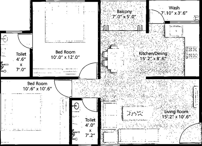 2 BHK Flat in Shree Muniji Anand Exotica in Sevasi, Vadodara - Image 820641