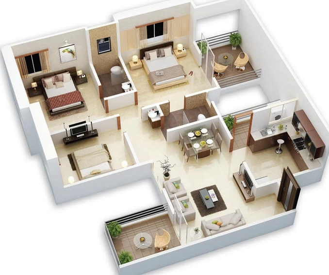 3 BHK Flat in GM Freshia Apartment in Baner, Pune - Image 819877