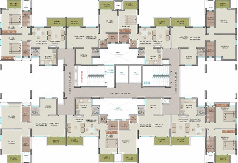 Floor Plan of Rahul Eastview in Hadapsar, Pune - Image 195760