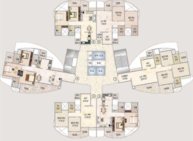 Floor Plan of Keystone Altura in Wakad, Pune - Image 183389