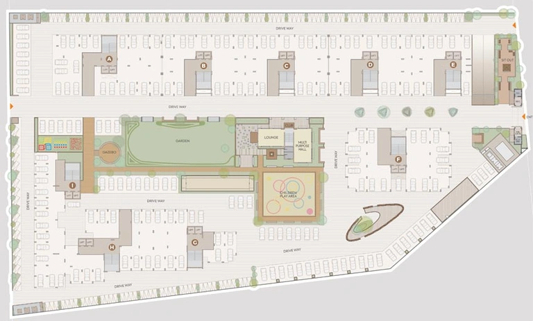 Master Plan of Teraiya Adhishthan Luxuria in Hanspura, Ahmedabad - Image 106387