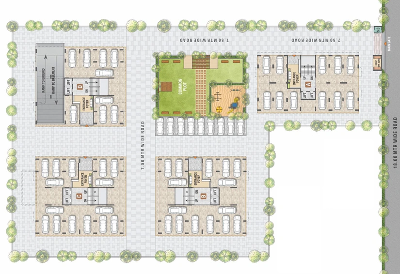 Master Plan of Swastik Sopan 2 in Randesan, Gandhinagar - Image 101697