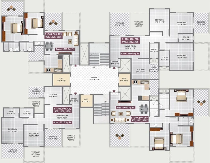 Floor Plan of Bhoomi Allium in Pimple Saudagar, Pune - Image 183341