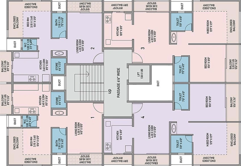 Floor Plan of Suyog Sweet Home in Kothrud, Pune - Image 182629